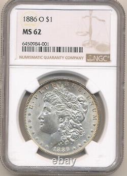1886 O $1 Morgan Silver Dollar MS 62 NGC