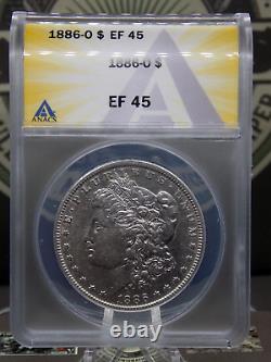 1886 O Morgan SILVER Dollar $1 ANACS XF45 #027 East Coast Coin & Collectables