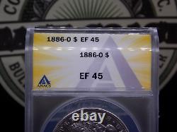 1886 O Morgan SILVER Dollar $1 ANACS XF45 #027 East Coast Coin & Collectables