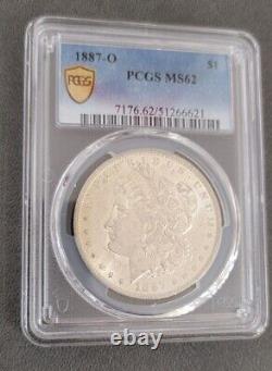 1887-O Morgan Silver Dollar PCGS Gold Shield MS62