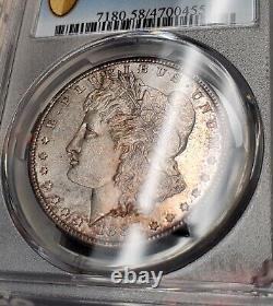 1887 S Morgan Silver Dollar PCGS CERTIFIED COIN AU58 SEMI PL FEEL TONED