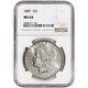 1887 Us Morgan Silver Dollar $1 Ngc Ms64