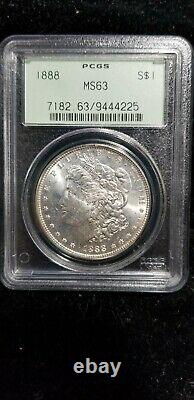 1888 Morgan Dollar 20 PCGS MS 63 in OGH, all from the same original roll