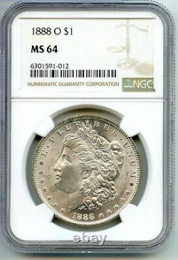 1888-O Morgan Silver Dollar NGC MS64 Certified New Orleans Mint BT615