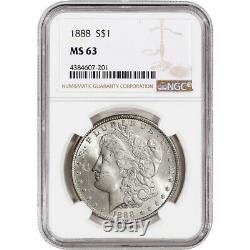 1888 US Morgan Silver Dollar $1 NGC MS63