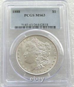 1888 United States Morgan $1 One Dollar Silver Coin PCGS MS63
