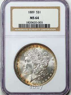 1889 $1 Morgan Silver Dollar MS64 NGC 1820620-003