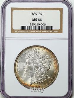 1889 $1 Morgan Silver Dollar MS64 NGC 1820620-005