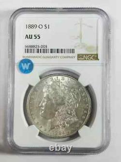 1889 O Morgan Silver Dollar NGC AU-55 Sight White