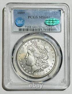 1889 P Morgan Silver Dollar PCGS MS-64+ CAC Sight White