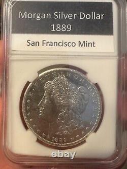 1889 S Morgan Silver Dollar Rare Date AU/UNC