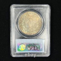 1890 $1 MS63 PCGS Toned Morgan Silver Dollar Pretty Double Sided Toning
