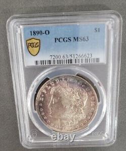 1890 O Morgan Dollar PCGS Gold Shield MS63