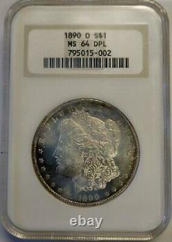 1890-O Morgan Silver Dollar $1 New Orleans NGC MS64 DMPL DPL Old Fatty Holder