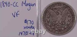 1890-cc Morgan Dollar Raw Vf