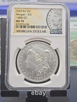 1890-cc Ngc Ms-70! 2023 Fiji Morgan Dollar