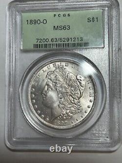 1890 o morgan silver dollar ms63 PCGS Old Green Holder