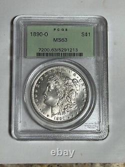 1890 o morgan silver dollar ms63 PCGS Old Green Holder