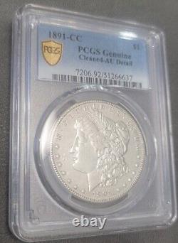 1891 CC Morgan Dollar PCGS Cleaned-AU Detail