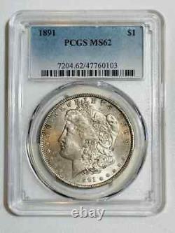 1891 P Morgan Silver Dollar PCGS MS-62