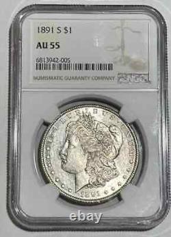 1891 S Morgan Silver Dollar NGC AU-55