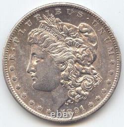 1891-S Morgan Silver Dollar, Scarce S Mint, Lustrous AU-Unc