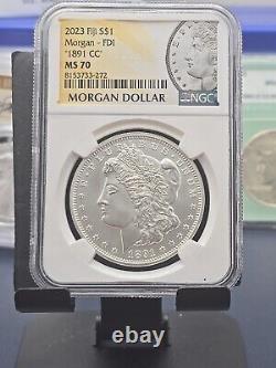 1891-cc Ngc Ms-70! 2023 Fiji Morgan Dollar