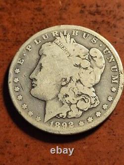 1892 CC Morgan Silver Dollar, key date Carson City INV07 s324