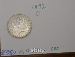 1892-O $1 Morgan Silver Dollar BETTER DATE # 580