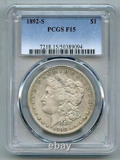 1892 S Morgan Silver Dollar PCGS F 15