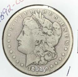 1892-cc Morgan Silver Dollar, Vg Details