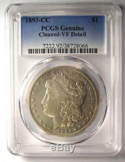 1893-CC Morgan Silver Dollar $1 PCGS VF Details Rare Carson City Coin