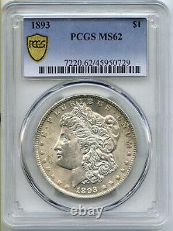 1893 Morgan Silver Dollar PCGS MS62 Certified Philadelphia Mint A476