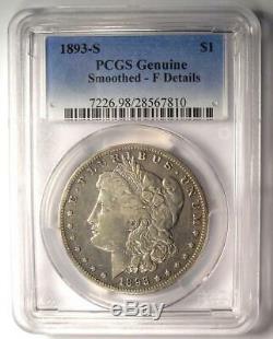 1893-S Morgan Silver Dollar $1 Certified PCGS Fine Details Rare Key Coin