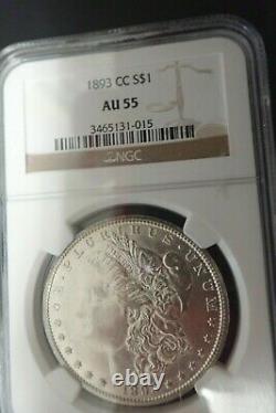 1893 cc NGC AU55 Morgan Dollar