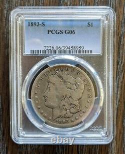 1893-s Us Morgan Silver Dollar. Pcgs G06. 1893 S