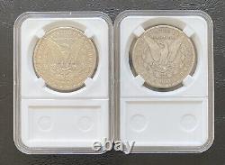 1895 Morgan Silver Dollar 2 Coin Set O, S In Great Condition