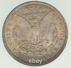 1896 $1 Morgan Silver Dollar NGC Near GEM MS 64 Rosé Tones on Obverse and Rev