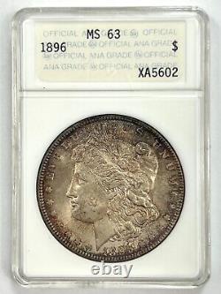 1896 Morgan Silver Dollar $1 ANACS MS63 MOUTH-WATERING COLORS