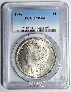 1896 P Morgan Silver Dollar PCGS MS-64+