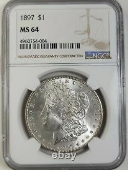 1897-P Morgan Silver Dollar MS 64 NGC