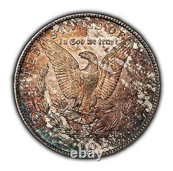 1897-S $1 Morgan Silver Dollar PL Fields Rainbow Toning SKU-B5519