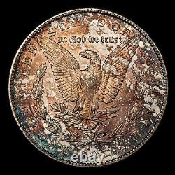 1897-S $1 Morgan Silver Dollar PL Fields Rainbow Toning SKU-B5519