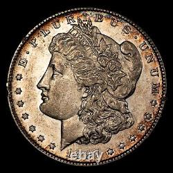 1897-S $1 Morgan Silver Dollar PL Fields Rainbow Toning SKU-B5519