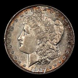 1897-S $1 Morgan Silver Dollar PL Fields Rainbow Toning SKU-B5519