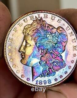 1898 $1 Morgan Silver Dollar. Monster Toned