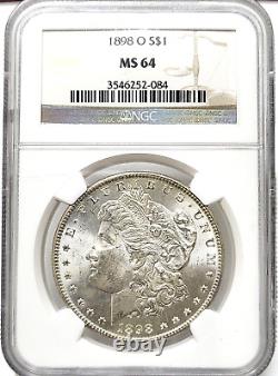1898-O $1 Morgan Silver Dollar NGC MS64 Gorgeous Mint Luster