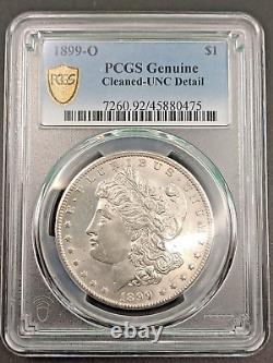 1899-O Silver Morgan PCGS Genuine Cleaned Uncirculated Detail Very Nice Luster
