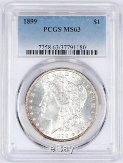 1899 P Morgan Silver Dollar$ 1 PCGS MS63