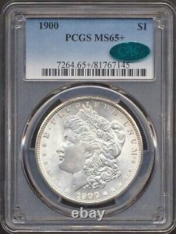 1900 Morgan Silver Dollar PCGS MS 65+ Abundant Cartwheel Luster, CAC Approved